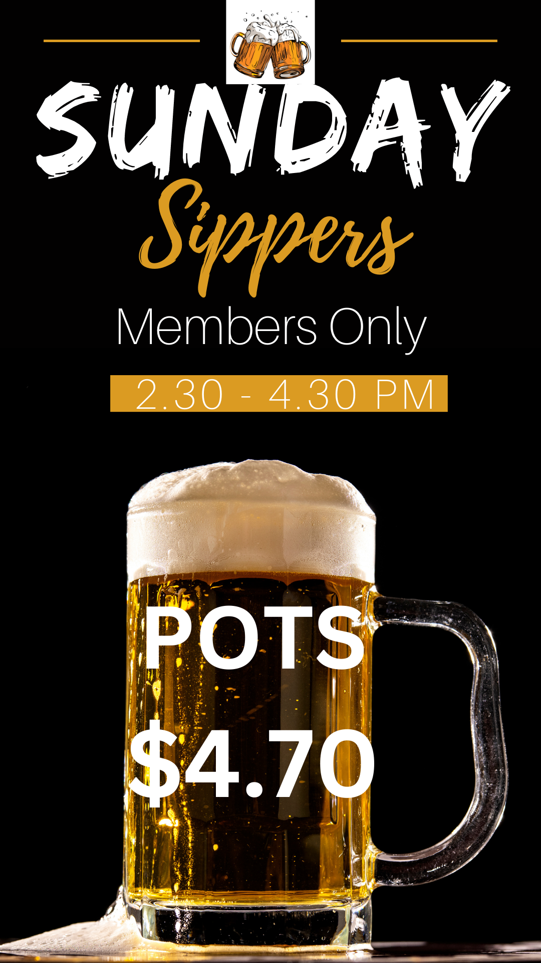 SUNDAY SIPPERS ad image