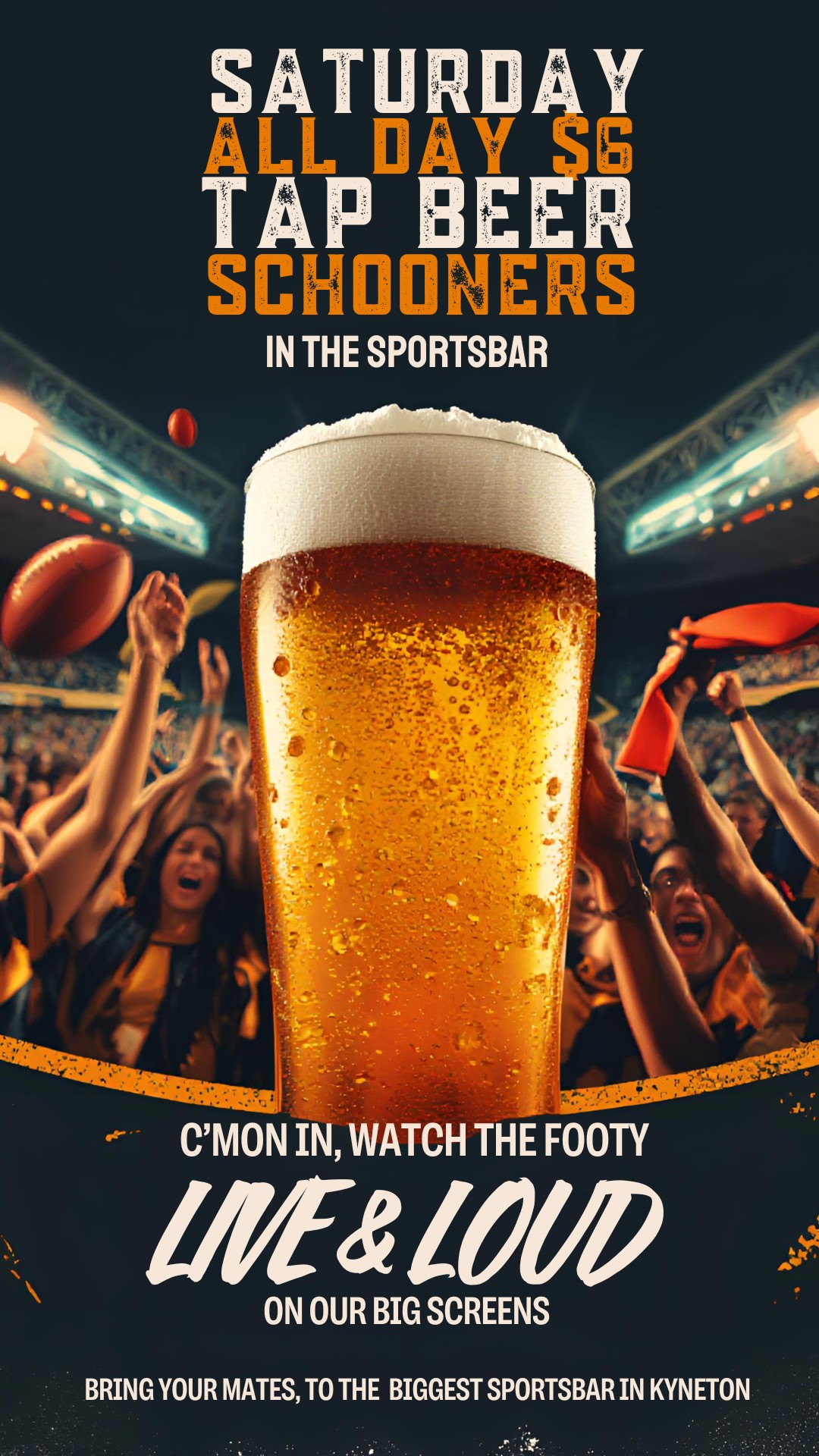 $6 Tap Beer Schooners